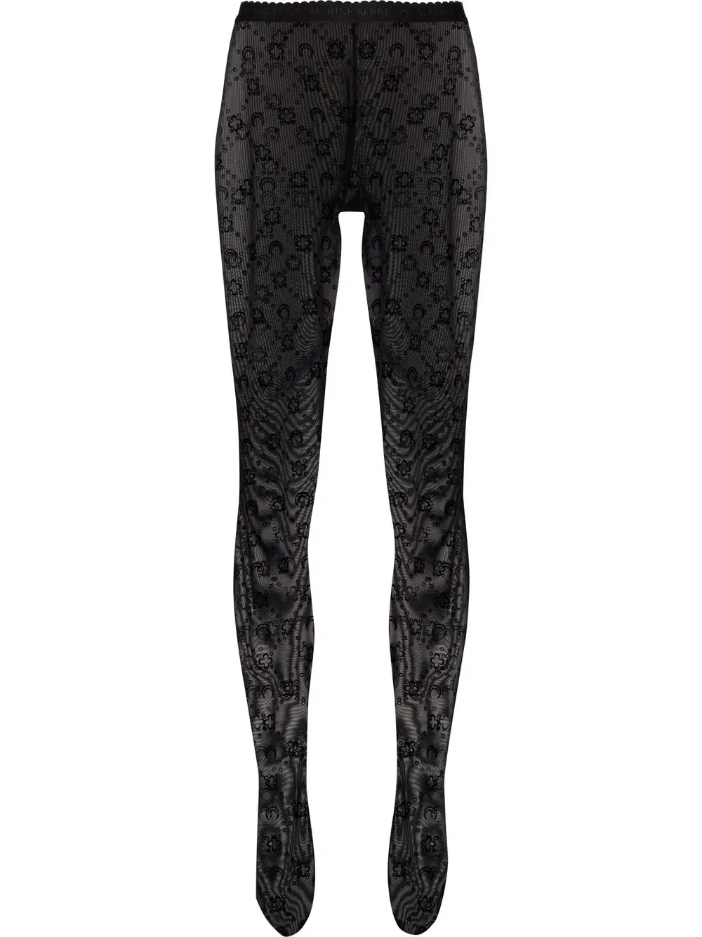 crescent moon-print tights