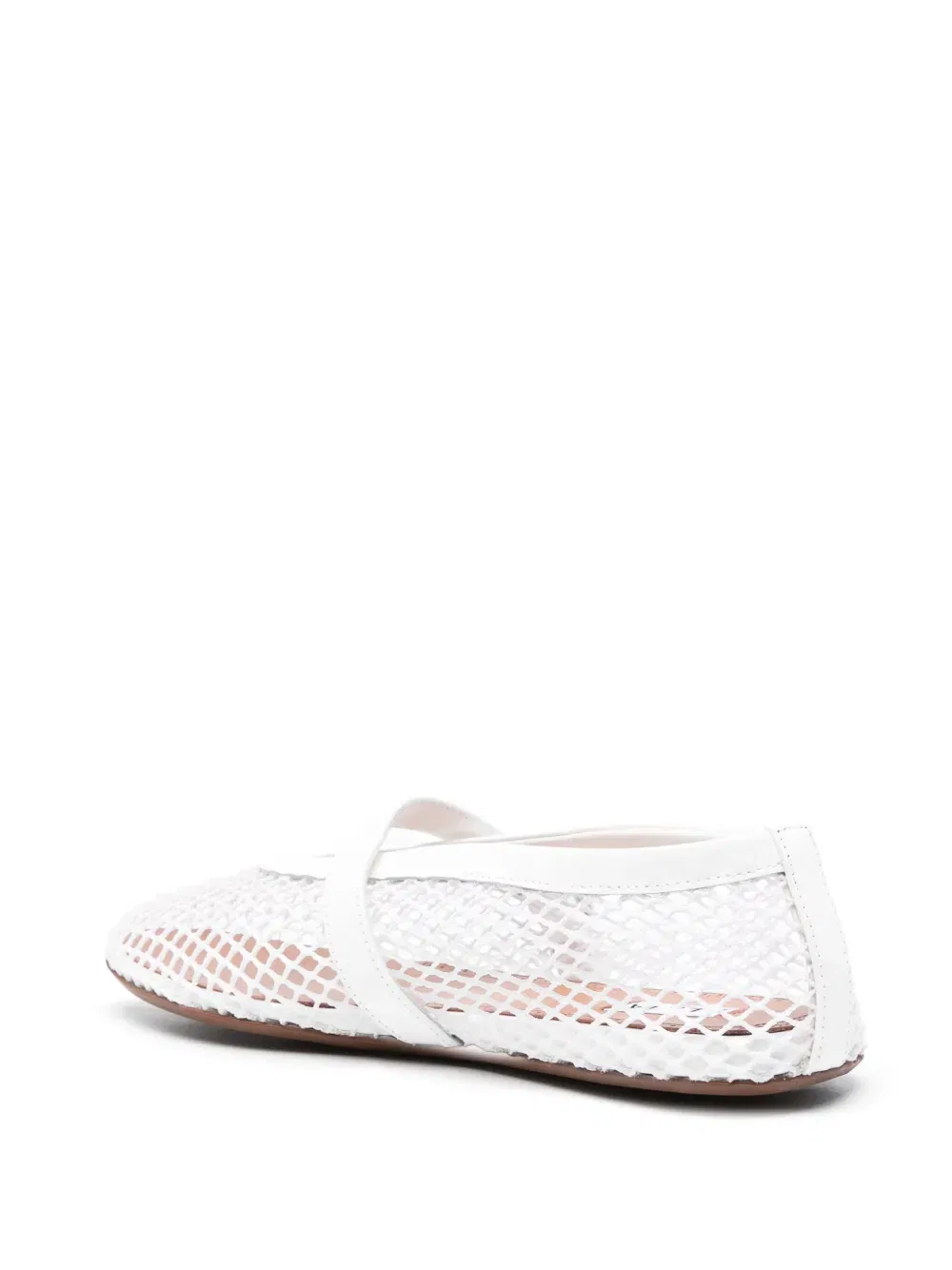 Fishnet ballerina shoes