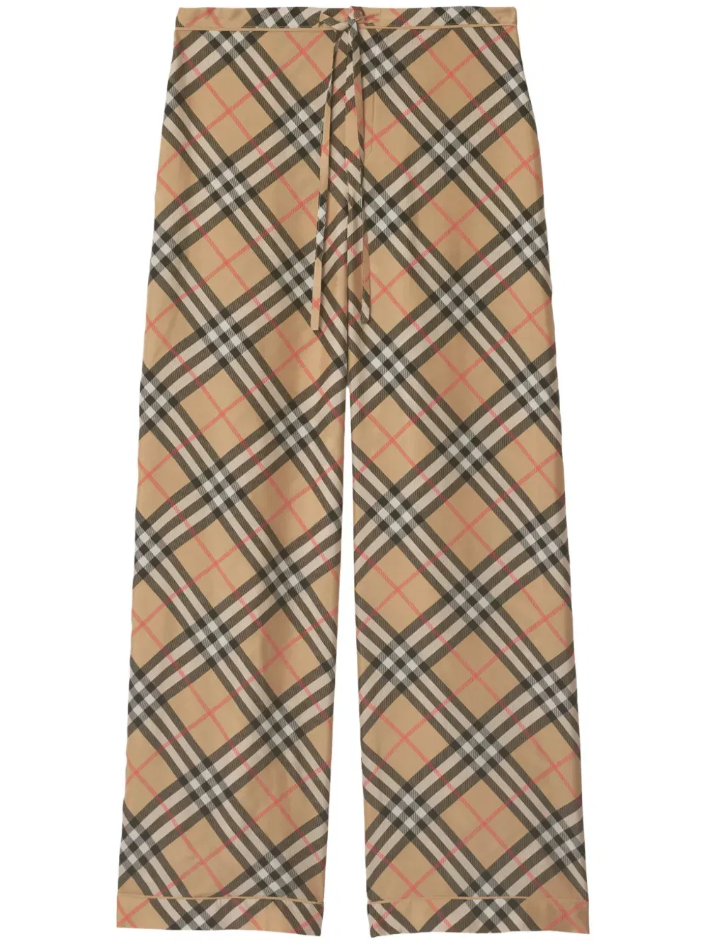Nova Check silk pyjama trousers