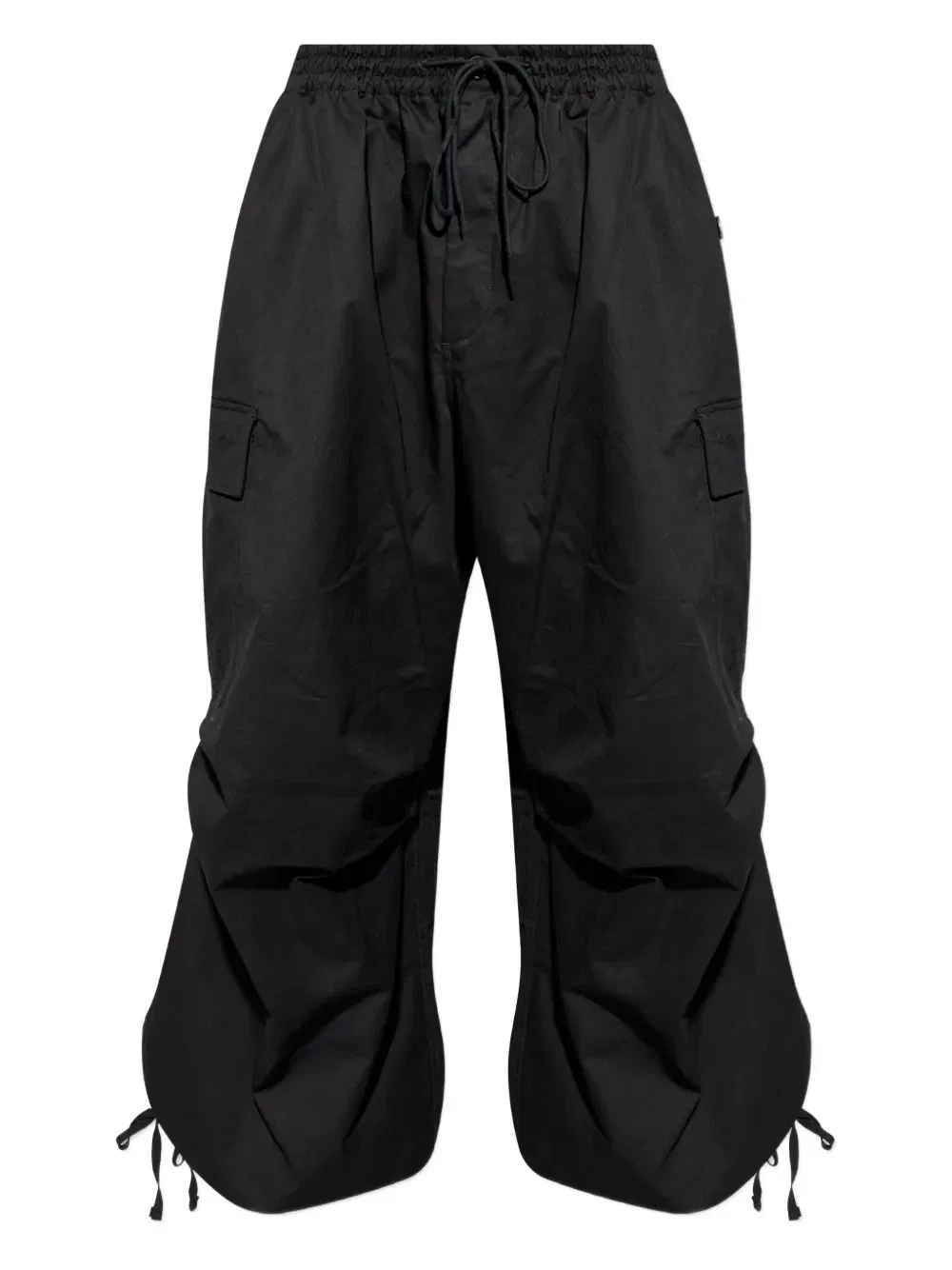 drawstring cargo-pocket trousers