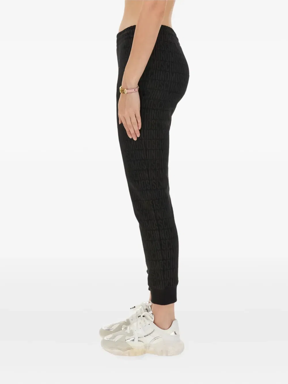 monogram-print track pants