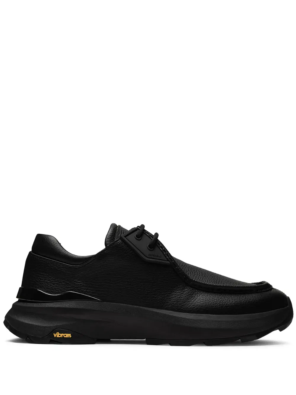 round toe logo derbi shoes