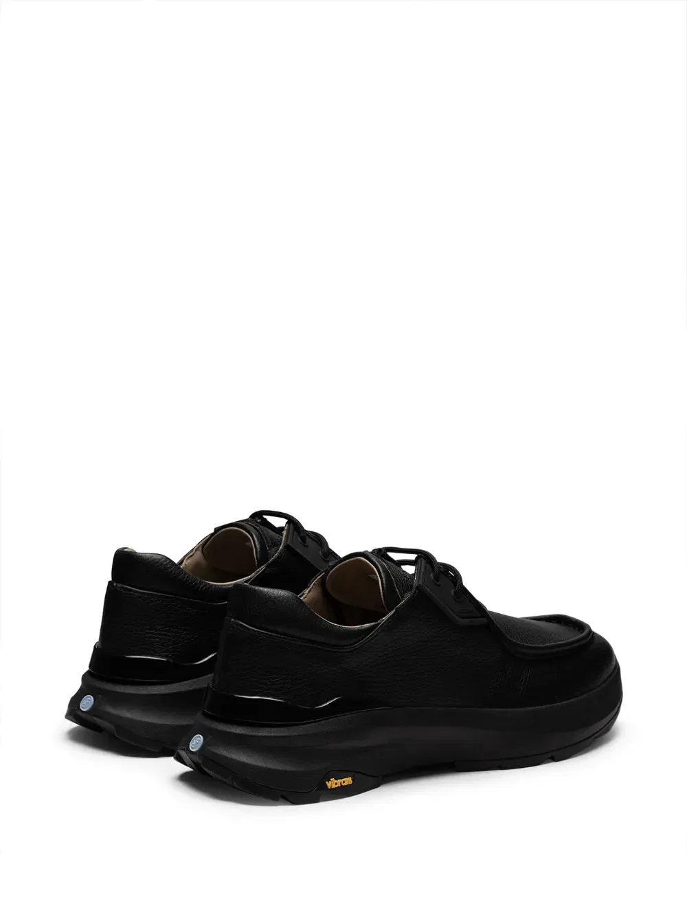 round toe logo derbi shoes
