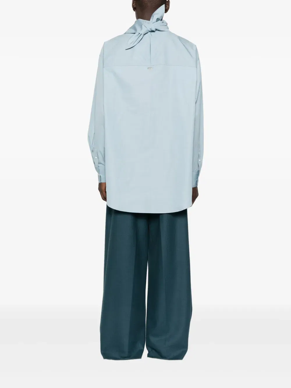 high-neck shirt
