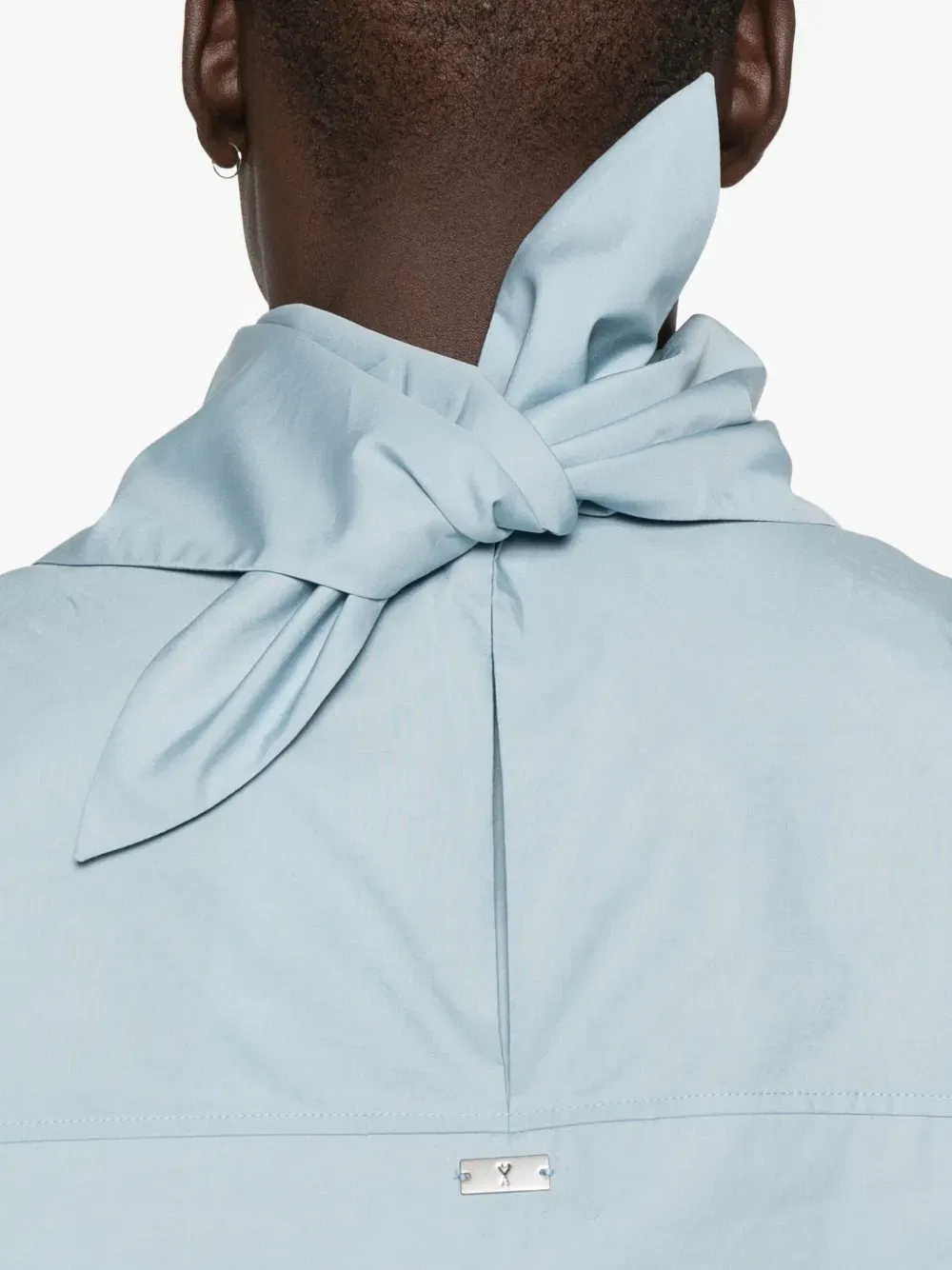 high-neck shirt