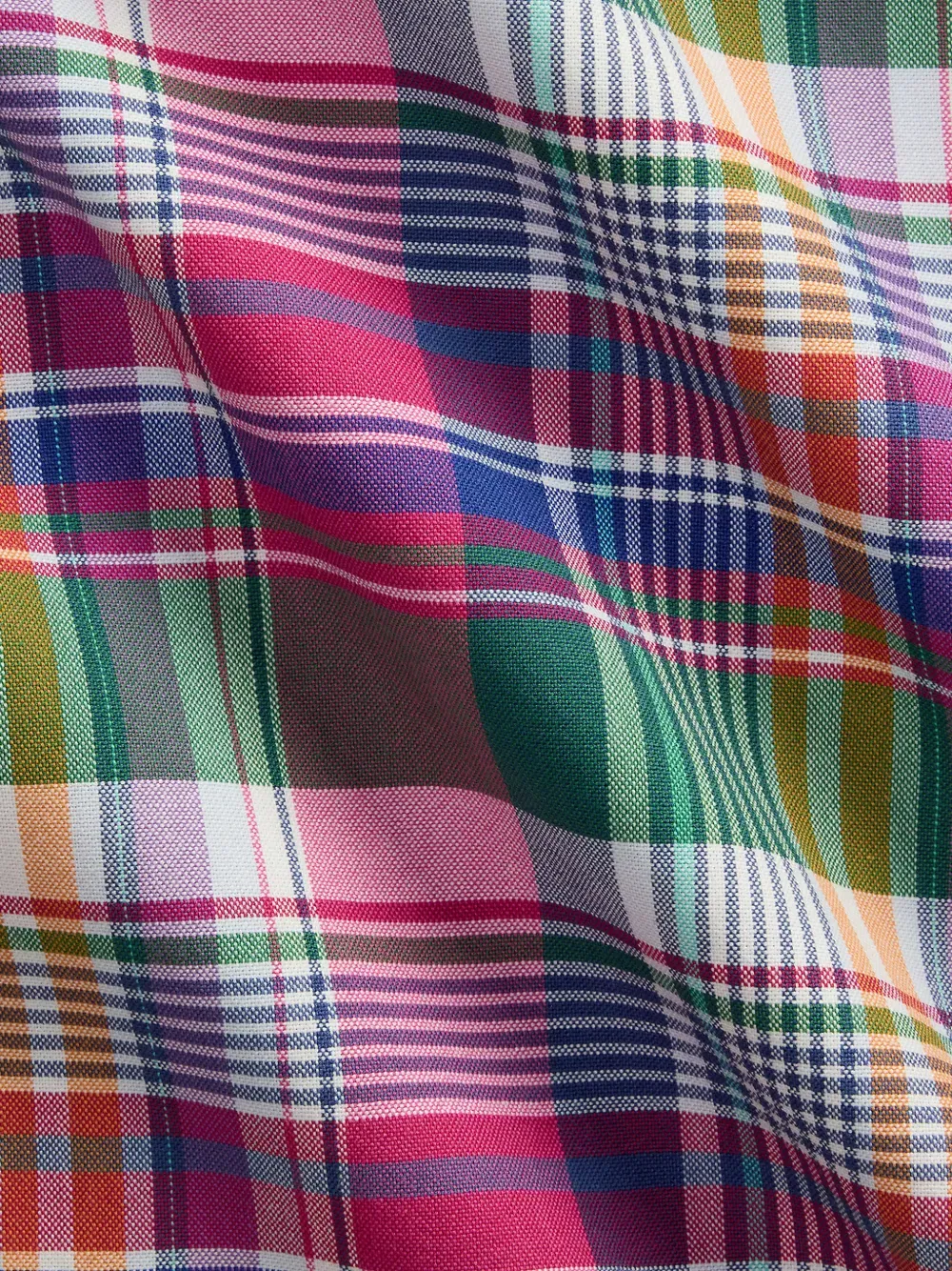 plaid-pattern embroidered-logo shirt