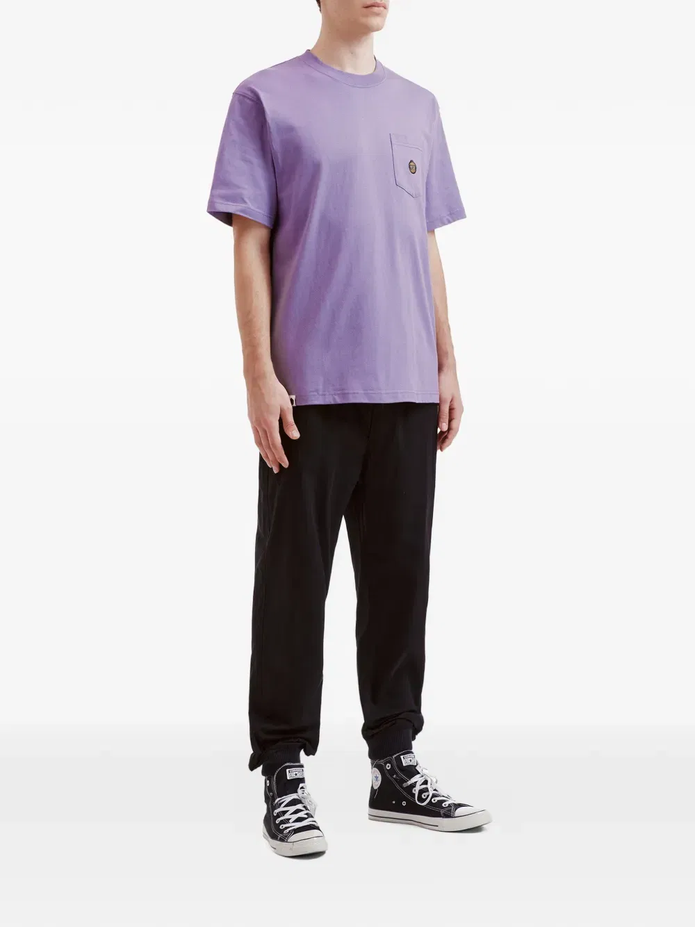 drawstring-fastening logo-patch track pants