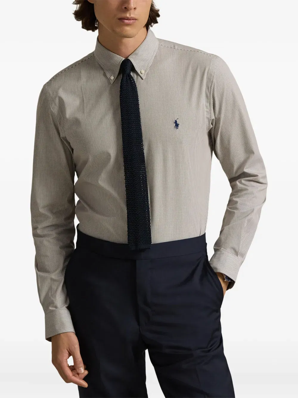 long-sleeve striped shirt