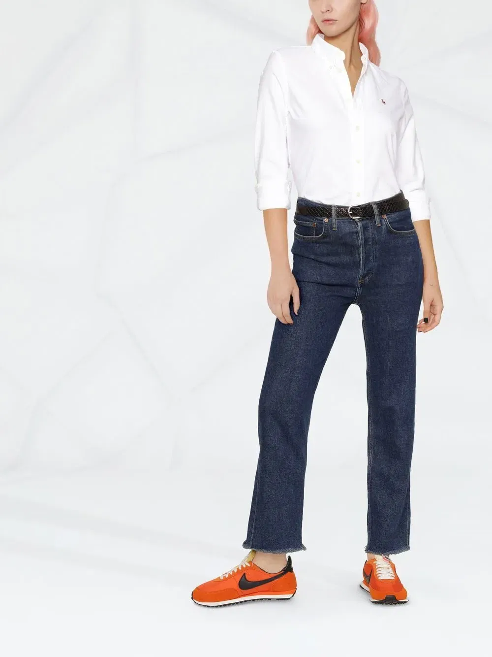 logo-embroidered Oxford shirt