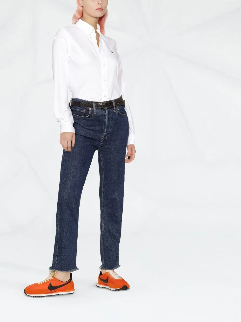 logo-embroidered Oxford shirt