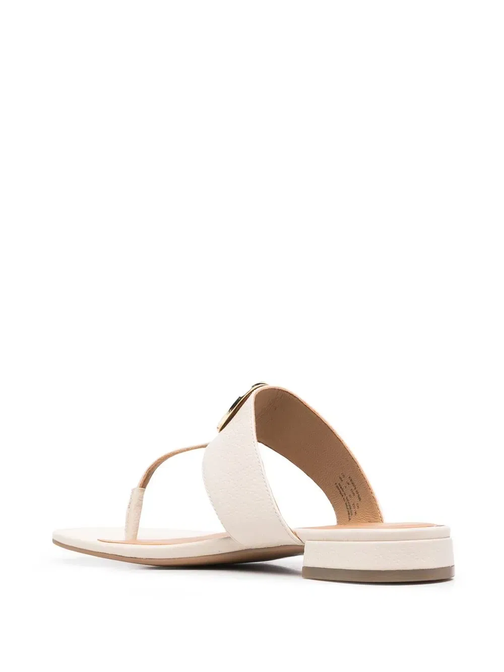 logo-plaque thong-strap sandals