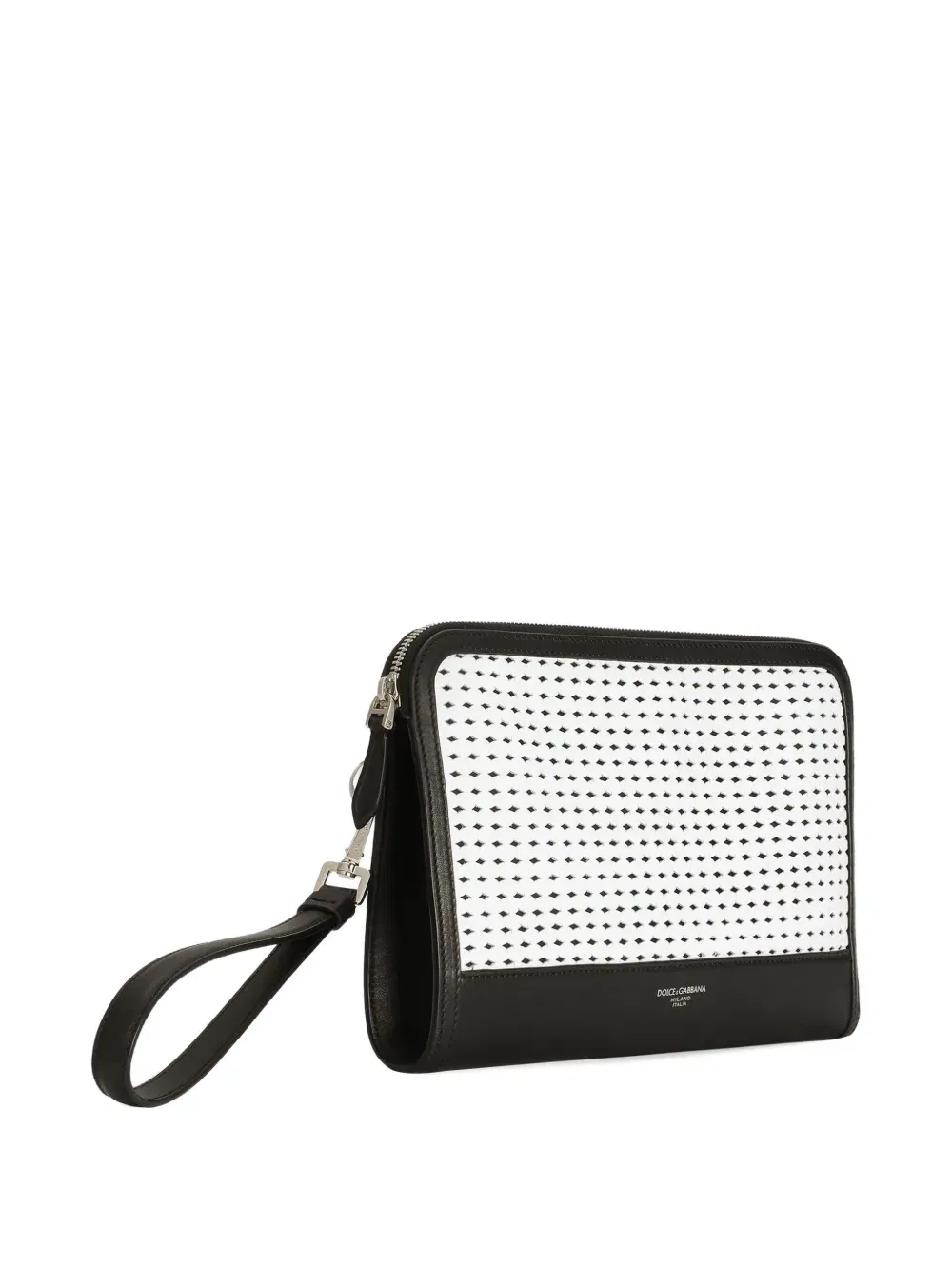 Atene woven clutch bag