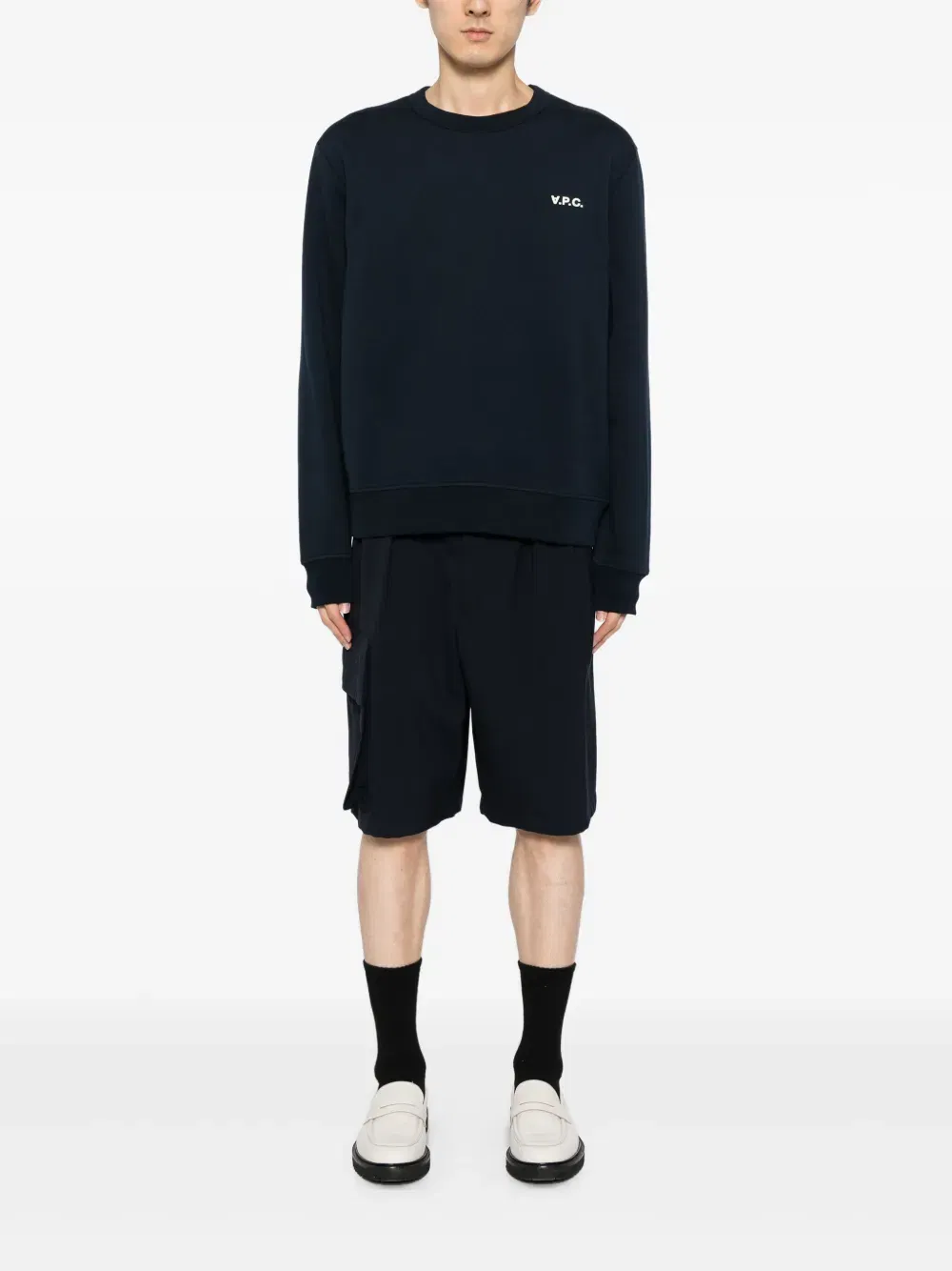 flocked-logo sweatshirt