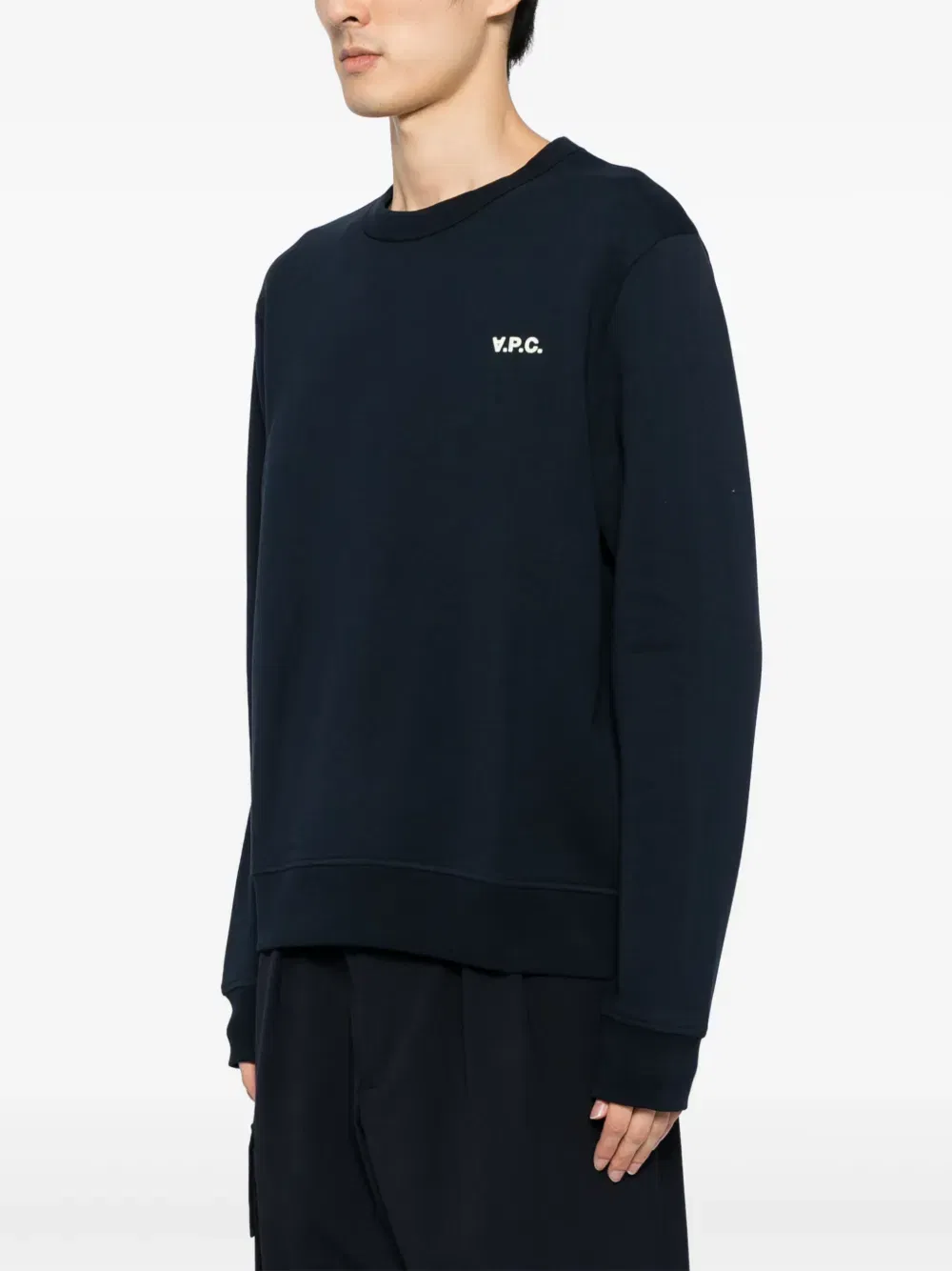 flocked-logo sweatshirt