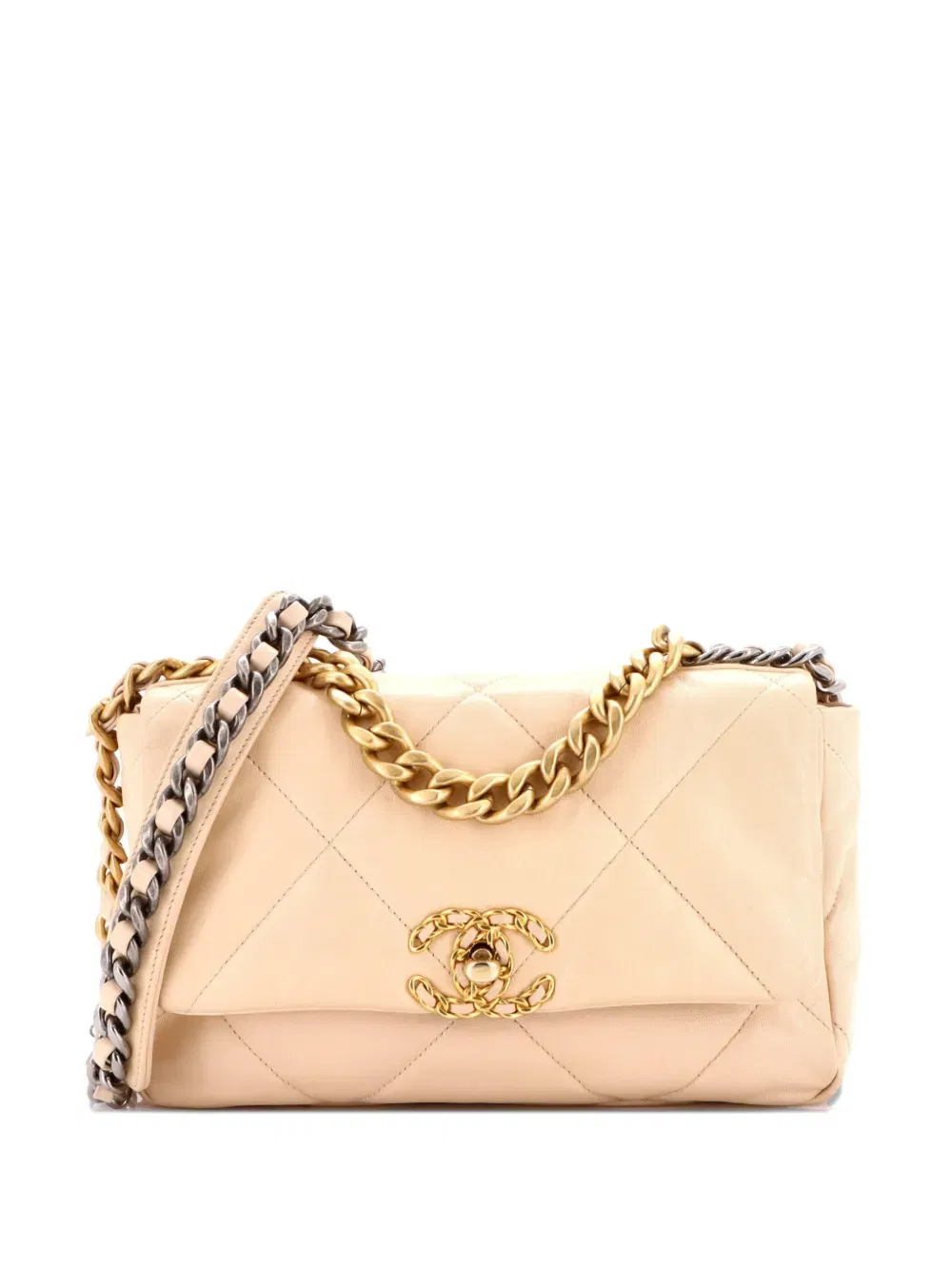 19 Flap Bag Quilted Leather Medium crossbody bag
