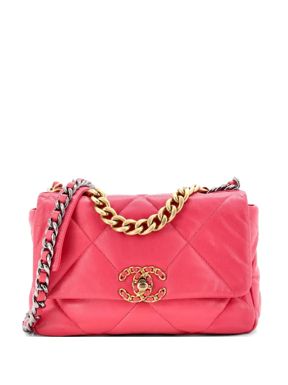 19 Flap Bag Quilted Leather Medium crossbody bag