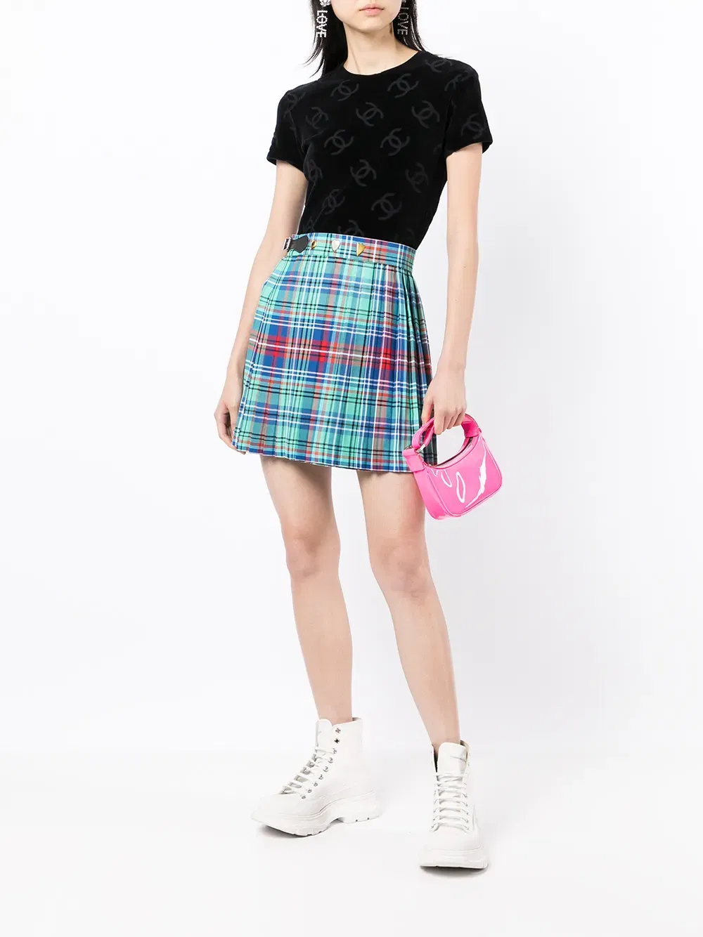 1996 CC pattern textured T-Shirt
