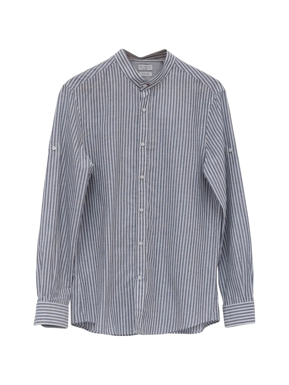 striped linen button-down shirt