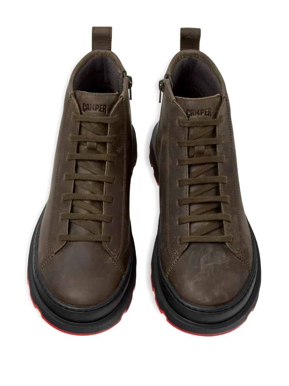 Brutus lace-up leather biker boots