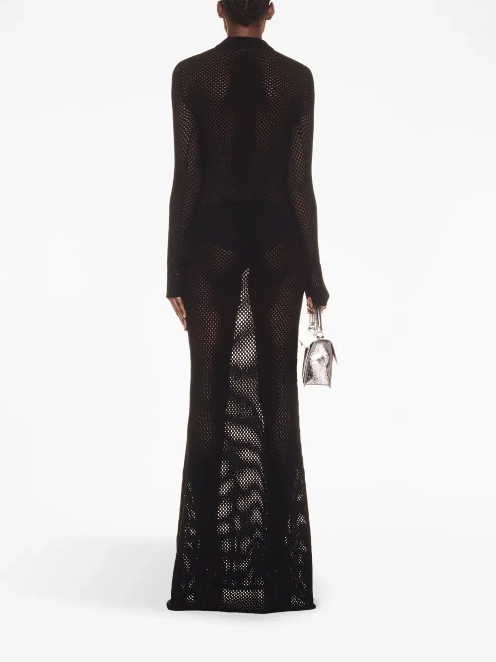 Netted maxi polo dress