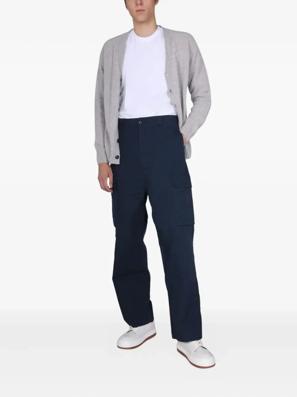 cargo straight-leg trousers