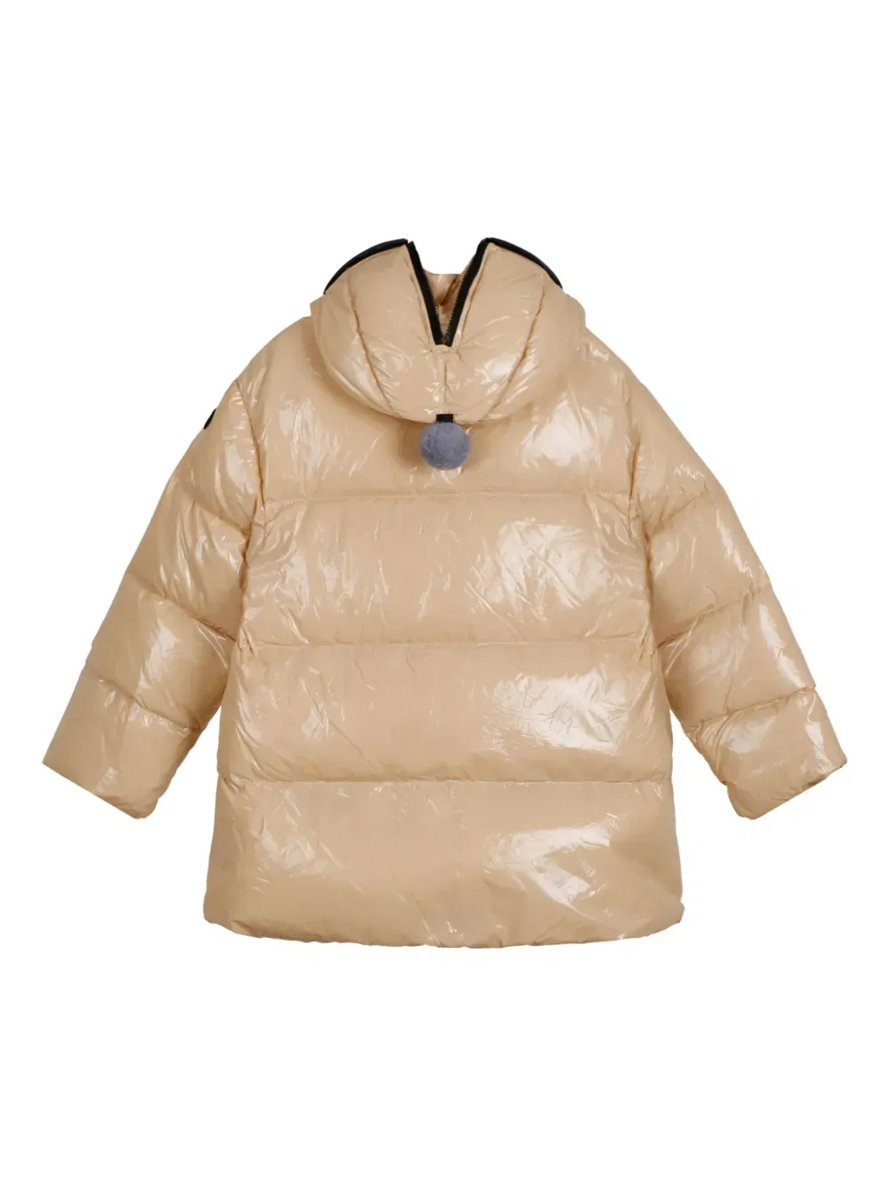 goggle-detail hooded puffer jacket