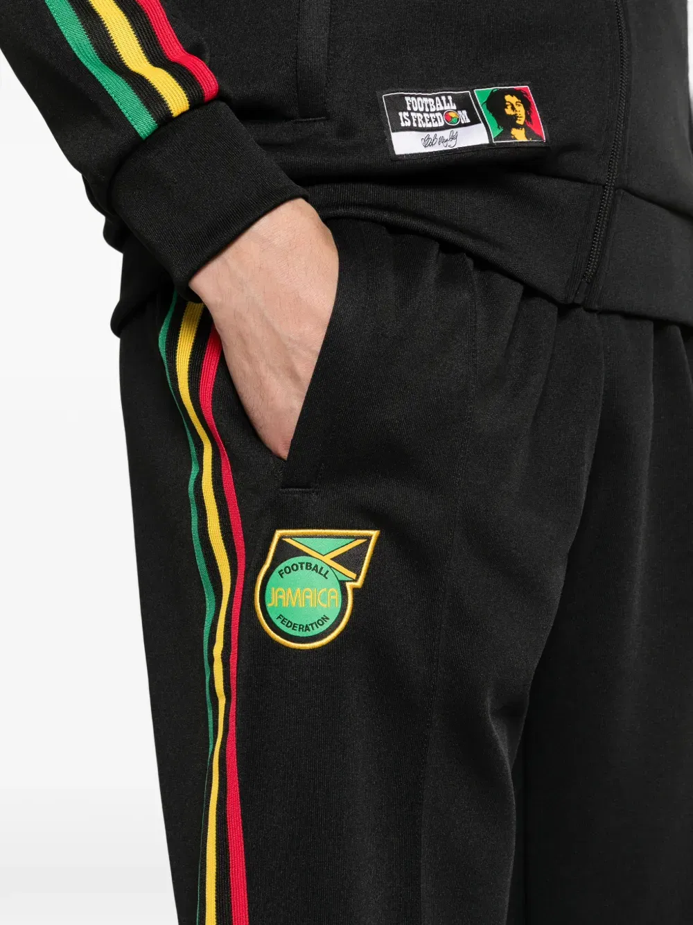 x Jamaica x Bob Marley Originals stripe logo track pants