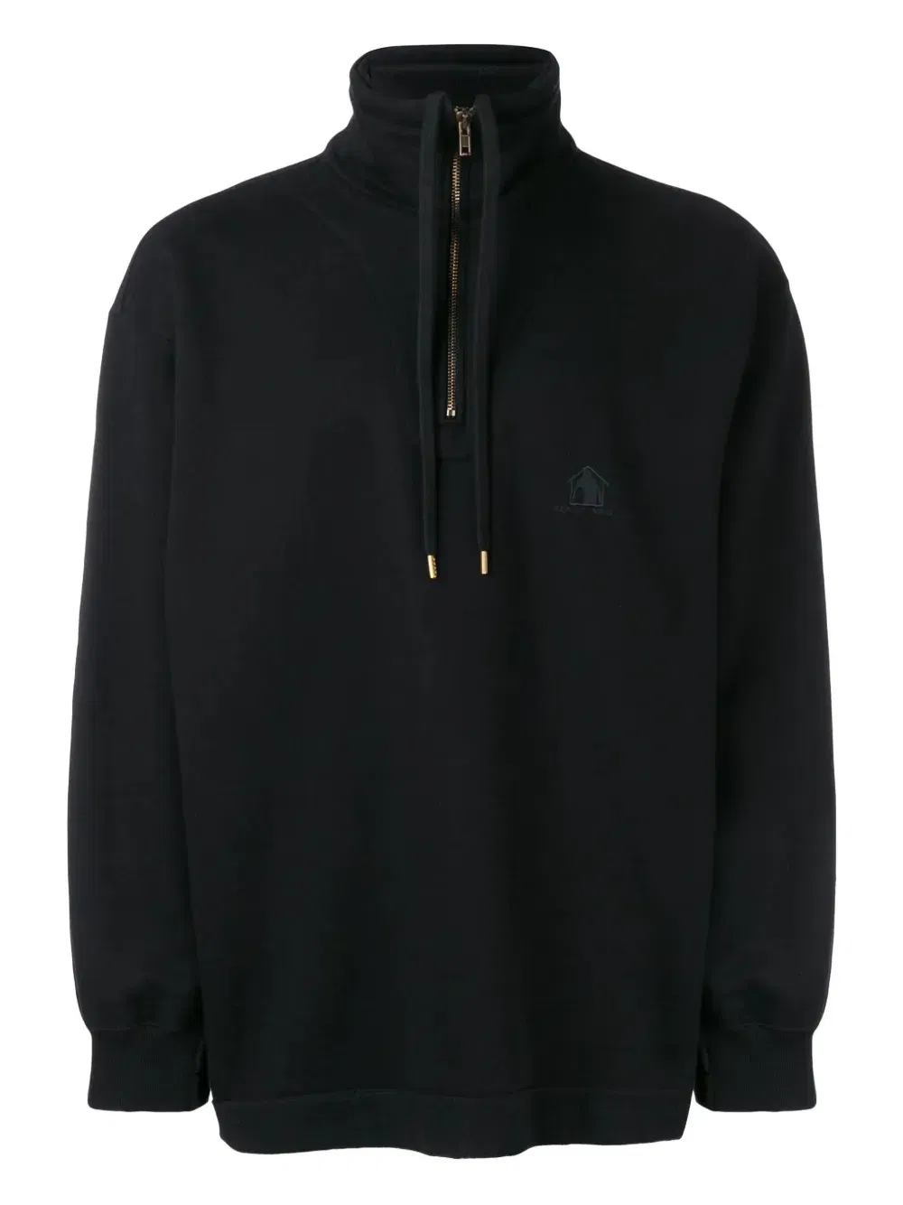 high-neck half-zip sweatshirt