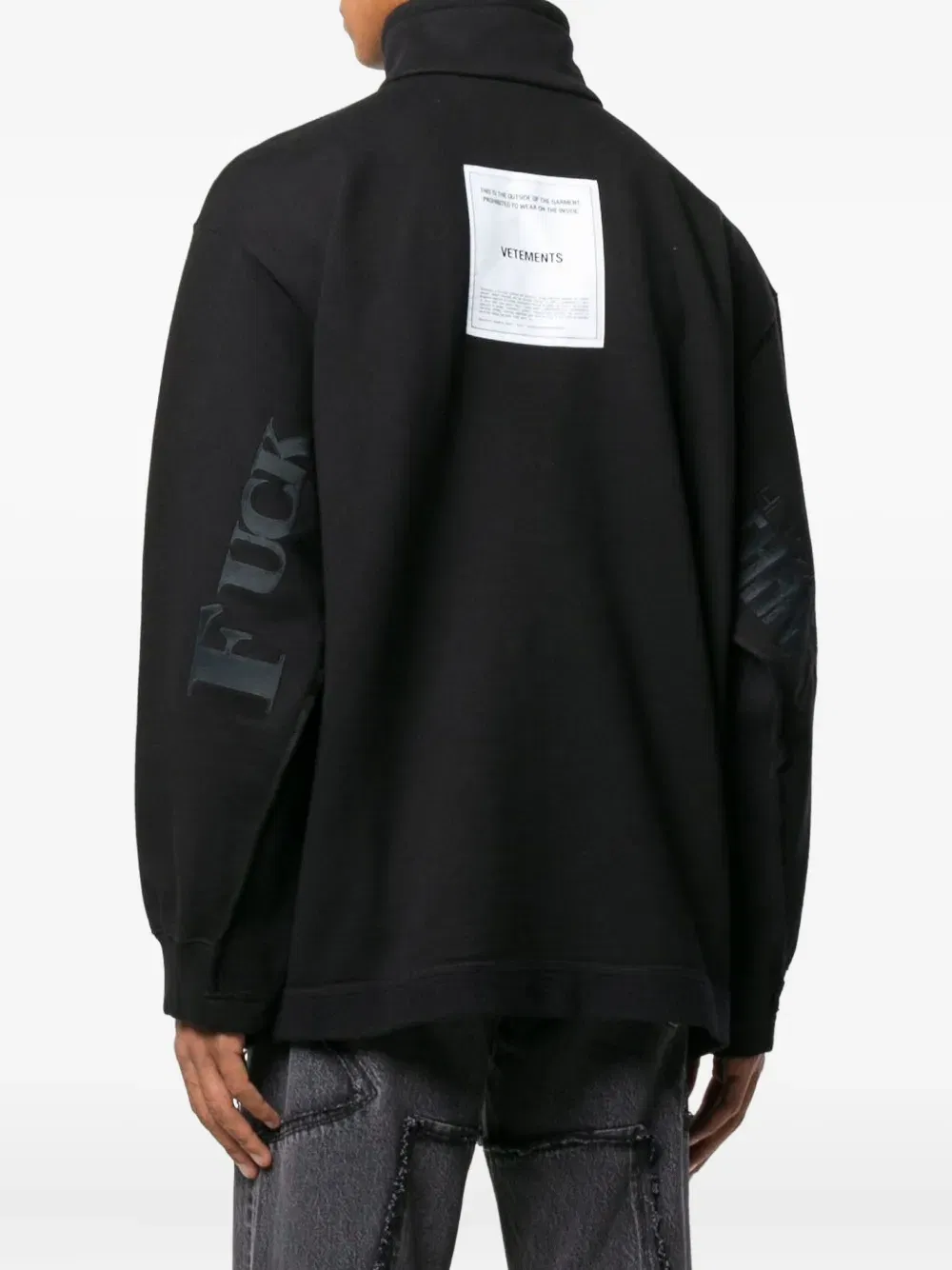 high-neck half-zip sweatshirt
