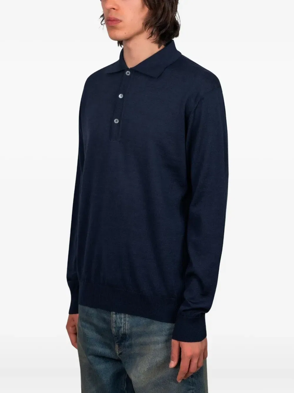 merino-wool polo shirt