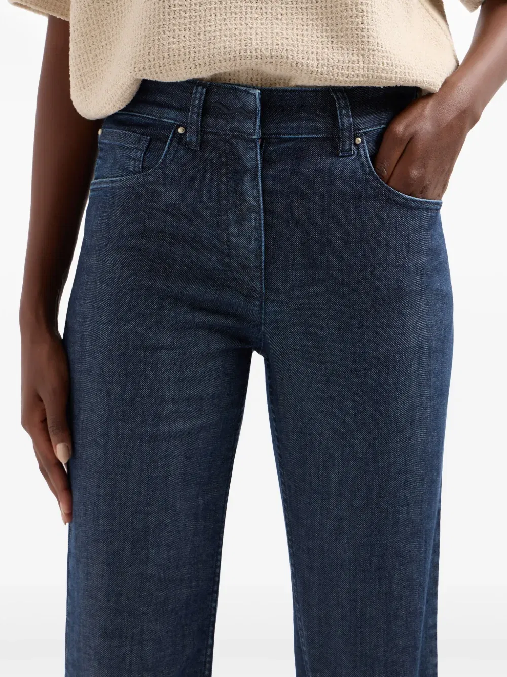 high-rise bootcut jeans