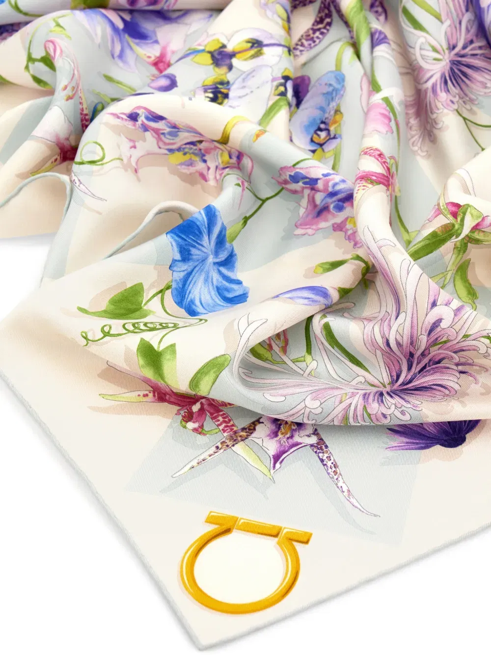 Gaia-print silk scarf