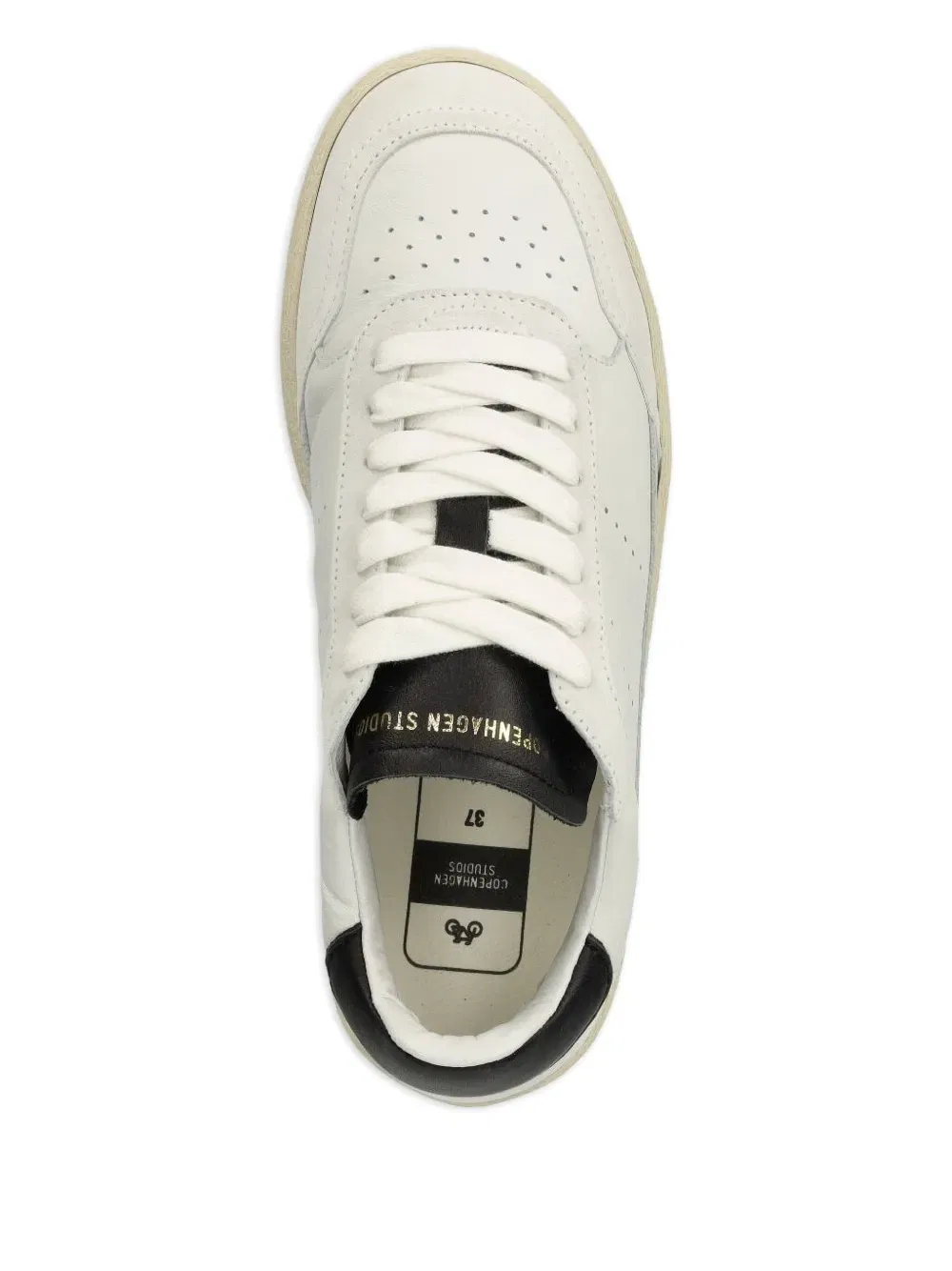 leather panelled lace-up sneakers
