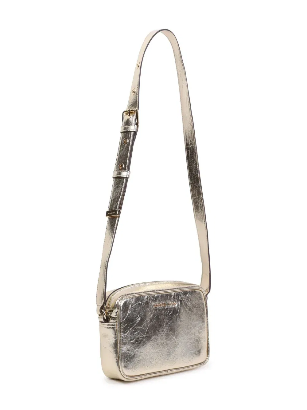 metallic-finish shoulder bag