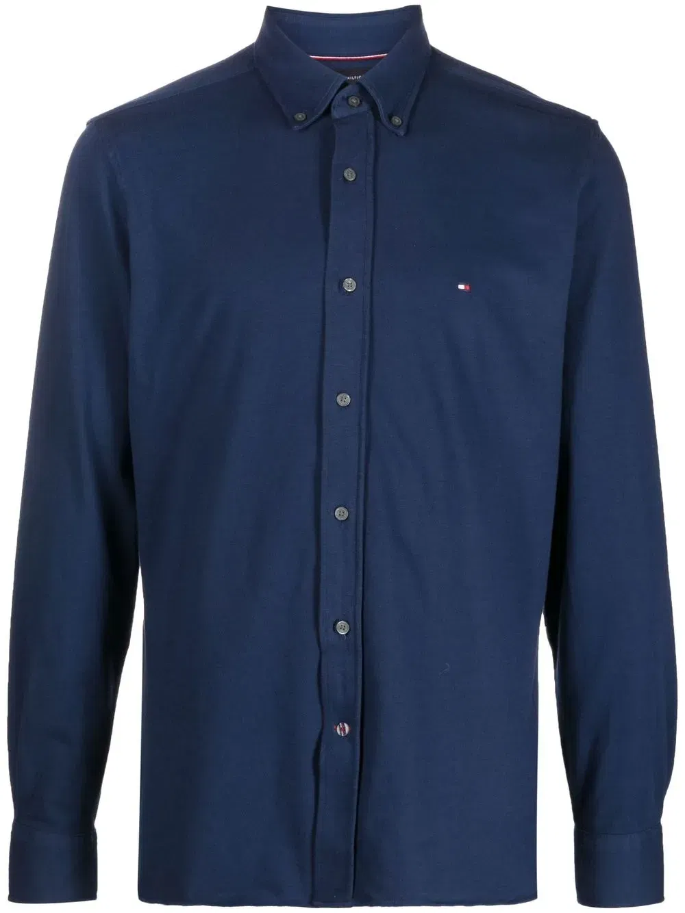 embroidered-logo long-sleeve shirt
