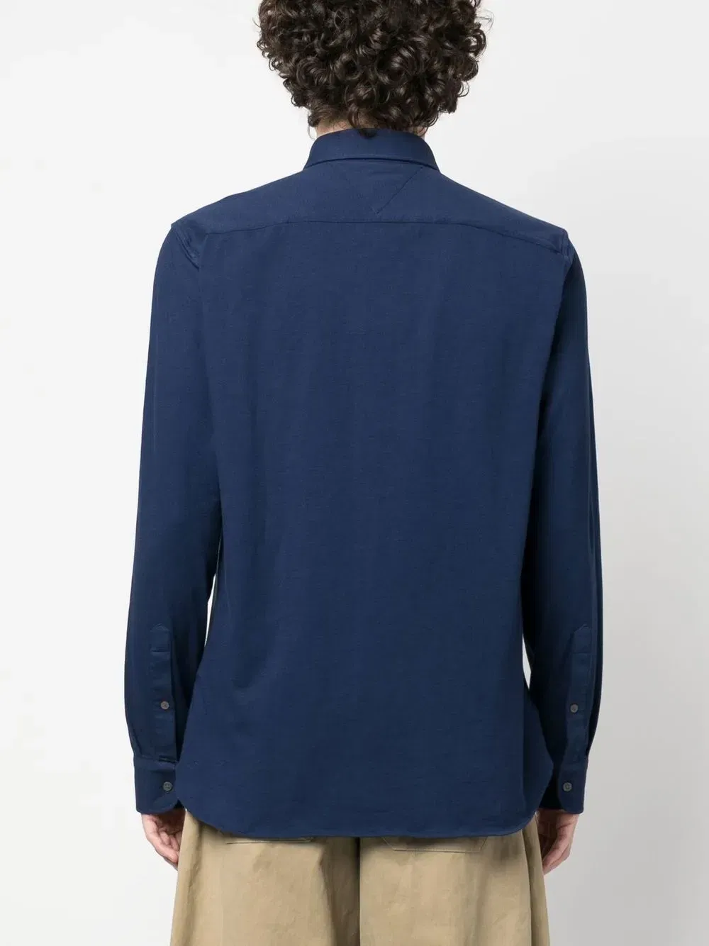 embroidered-logo long-sleeve shirt