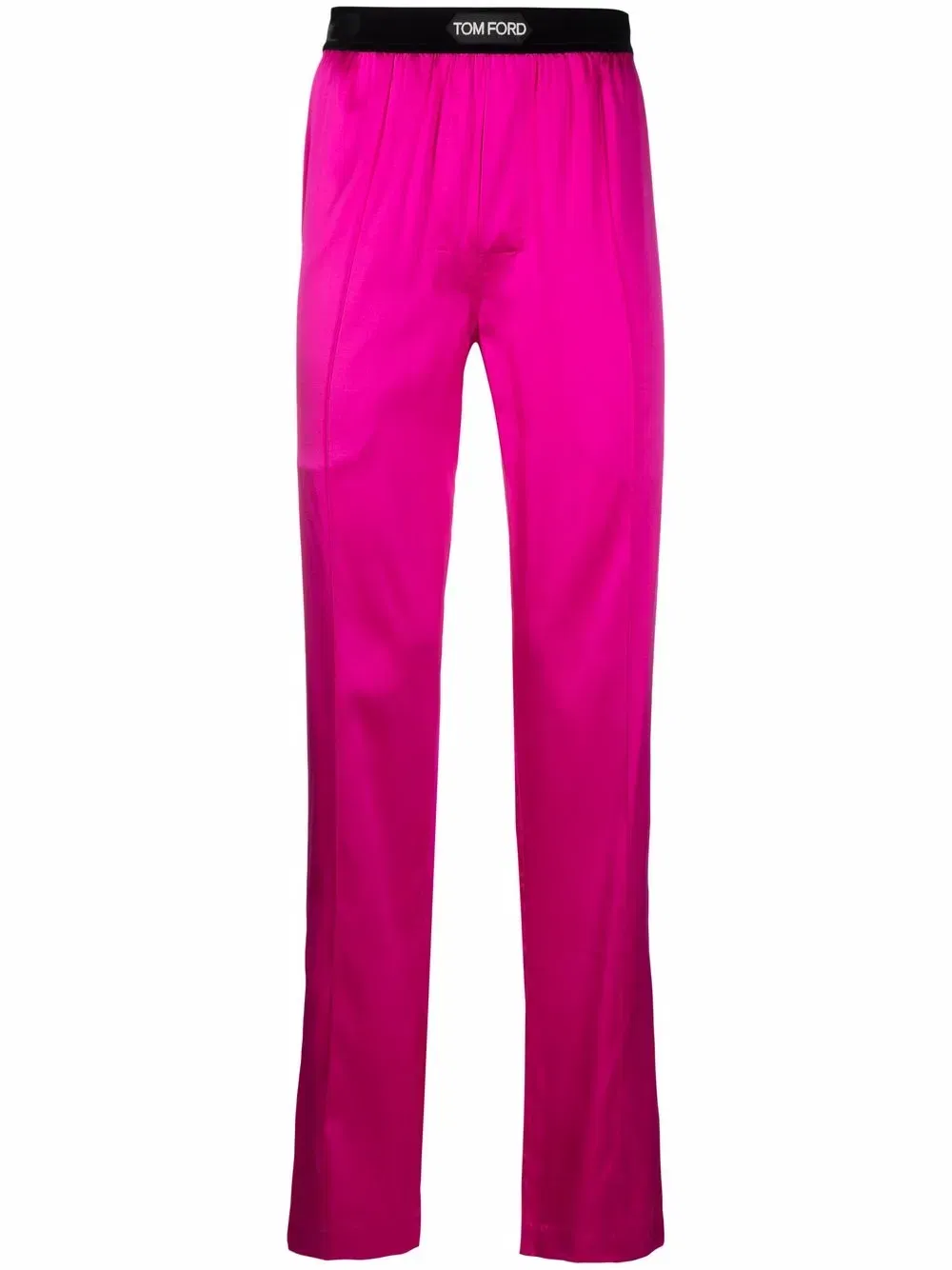 logo-waist slip-on trousers