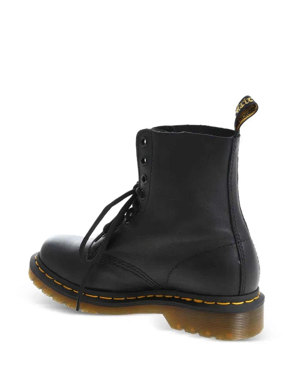 lace-up leather biker boots
