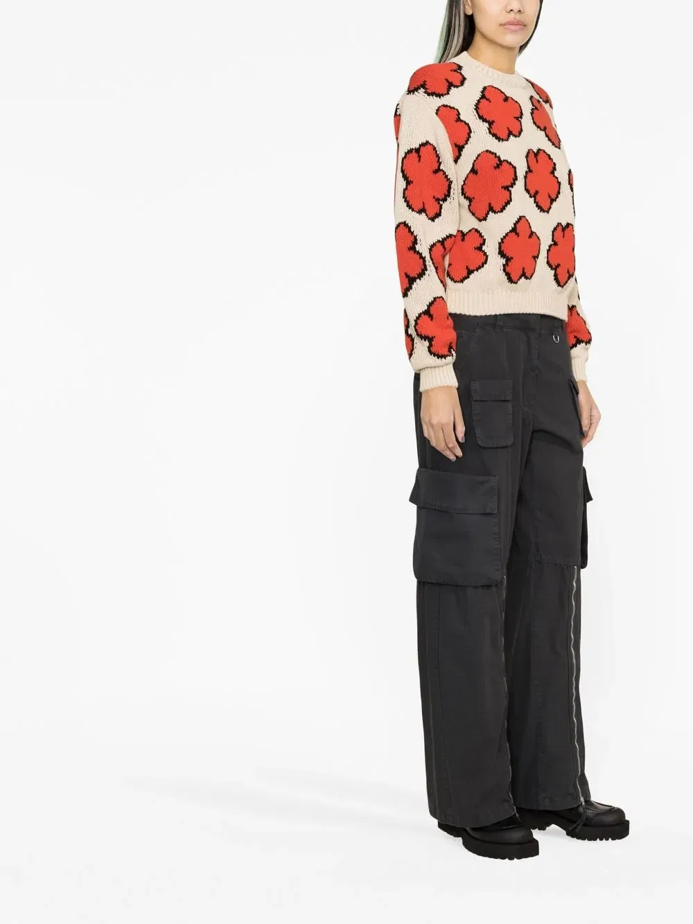 Boke Flower intarsia-knit jumper