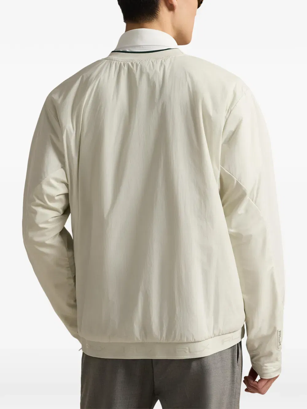 crew-neck zip-pockets sweatshirt