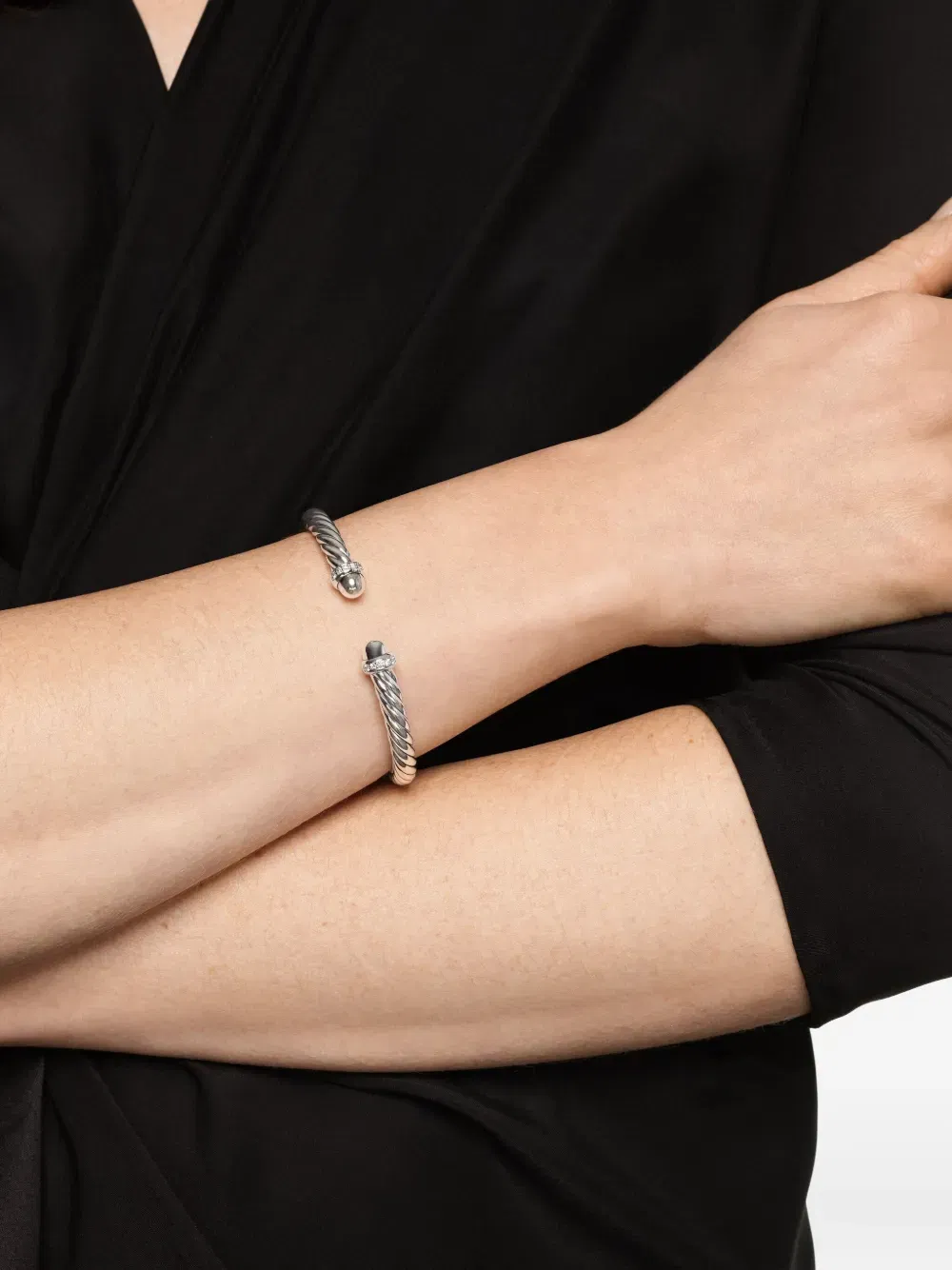 sterling silver Cable Flex® diamond bracelet