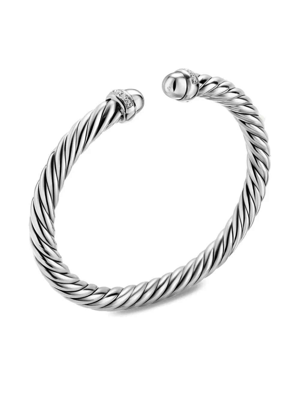 sterling silver Cable Flex® diamond bracelet