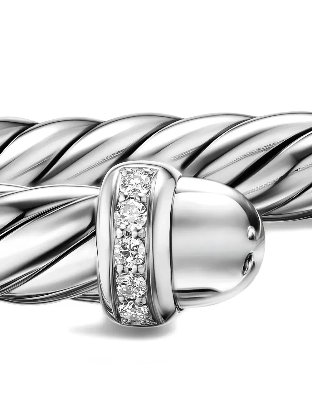 sterling silver Cable Flex® diamond bracelet