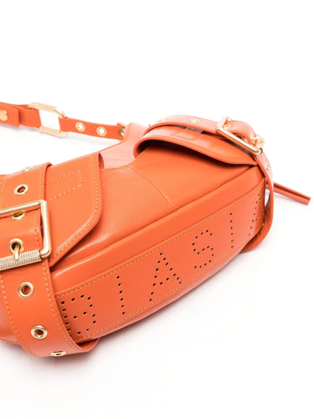 Y2K leather shoulder bag