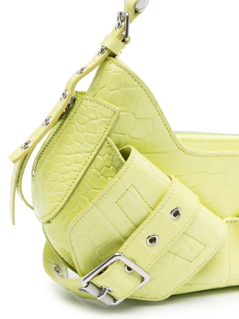 Y2K leather shoulder bag