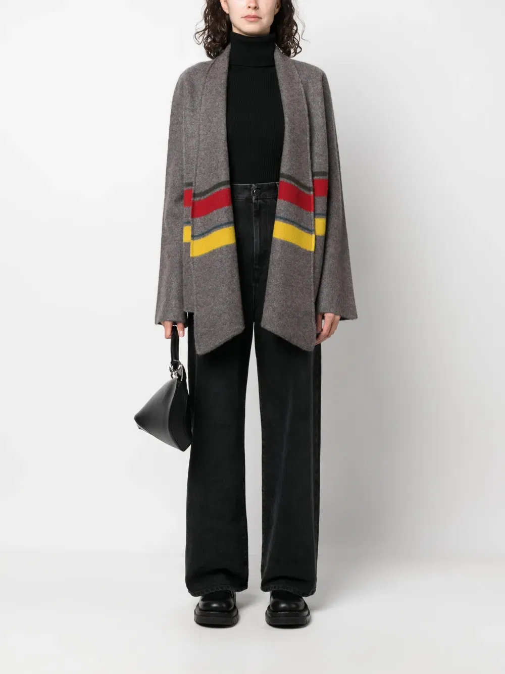 stripe-print cashmere cardigan