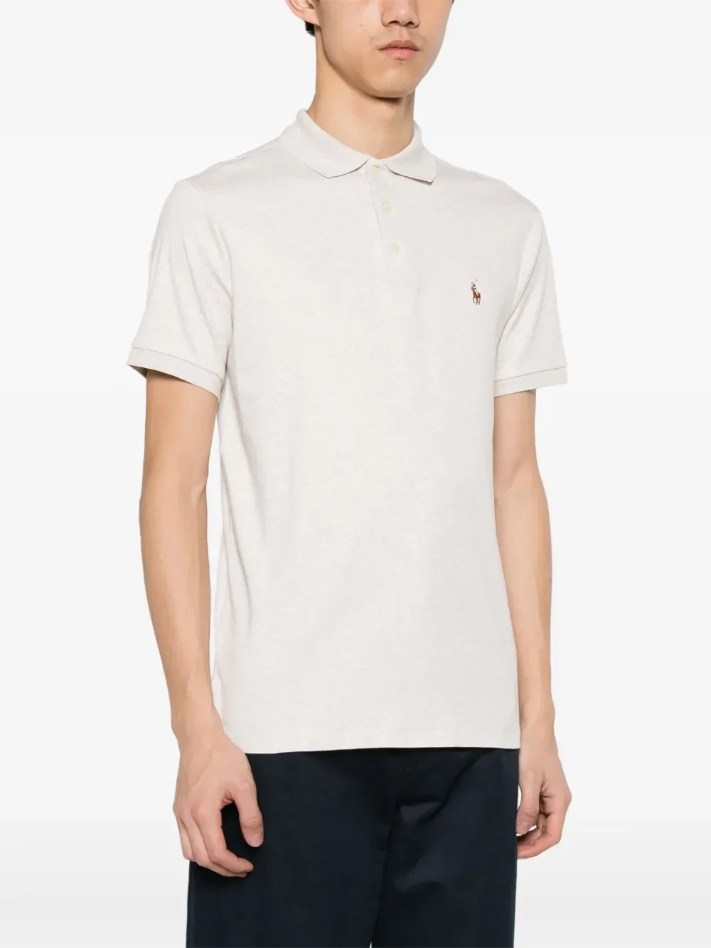 Polo Pony-embroidered cotton polo shirt