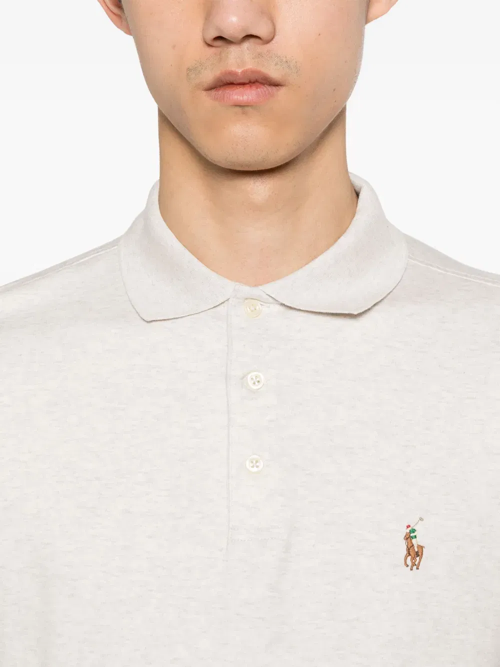 Polo Pony-embroidered cotton polo shirt