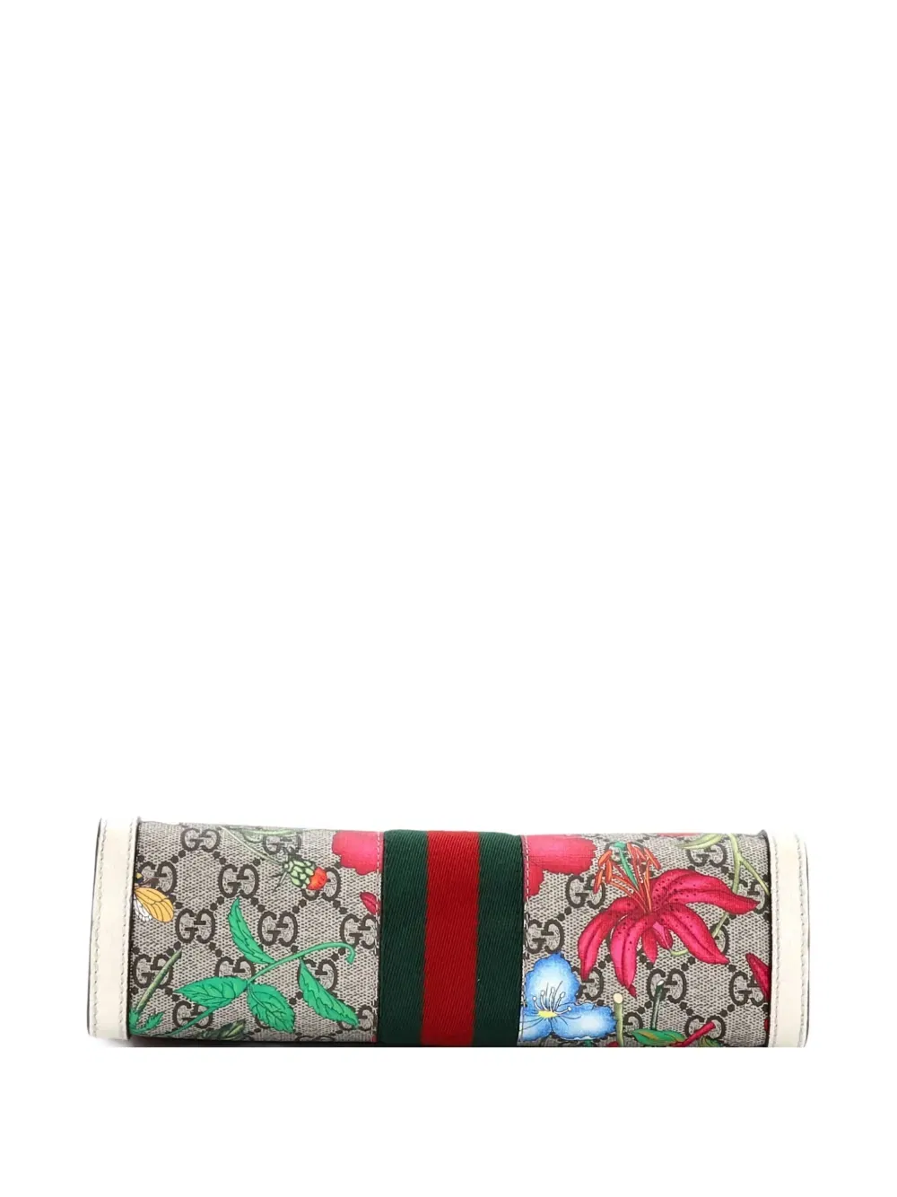 Ophidia Chain Shoulder Bag Flora GG Coated Canvas Small crossbody bag
