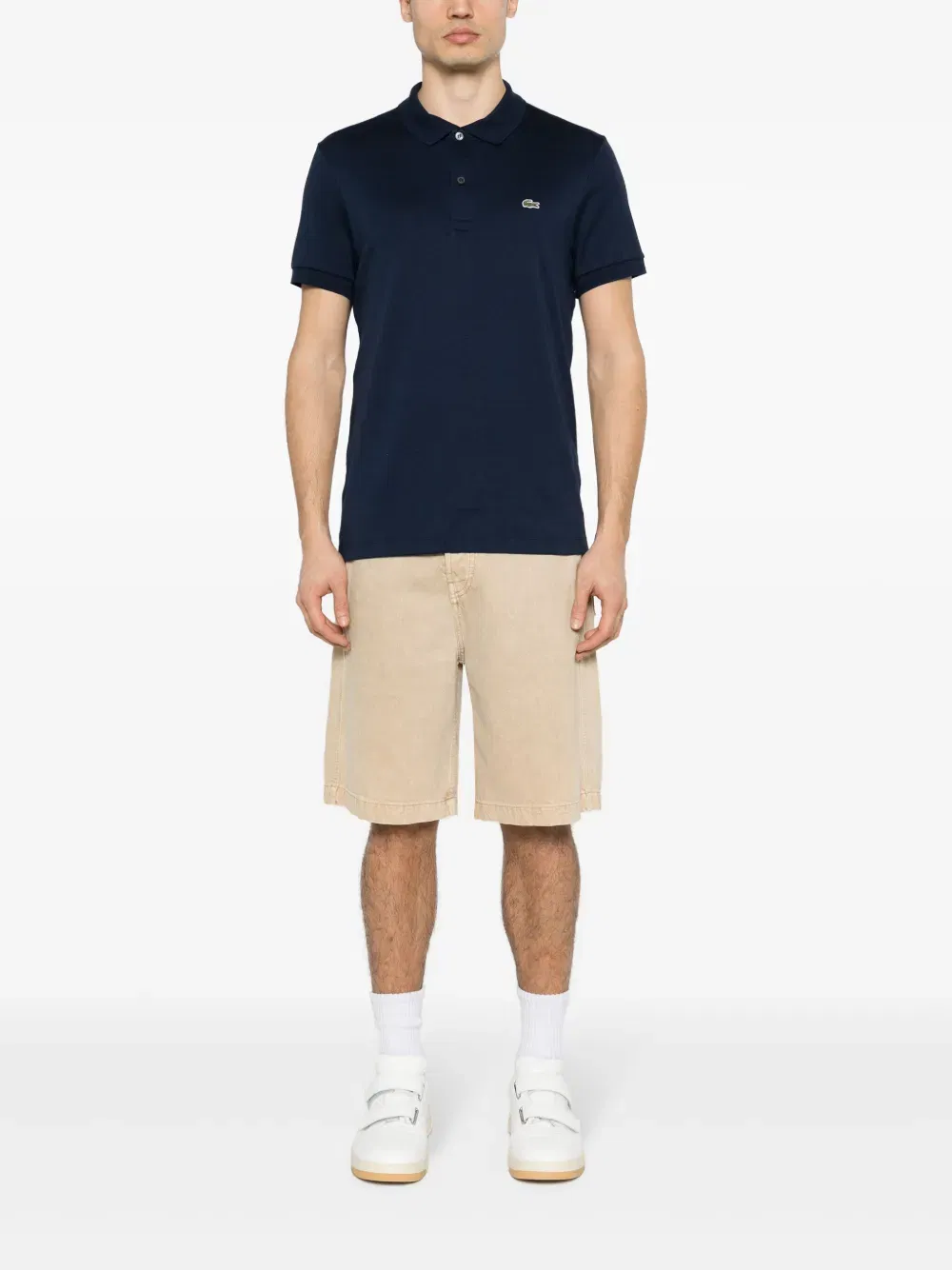 logo-patch cotton polo shirt